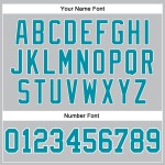 Gray Basketball Custom Authentic Teal-White Jersey Throwback