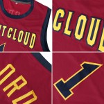 Throwback Authentic Jersey Custom Basketball White-Orange Maroon