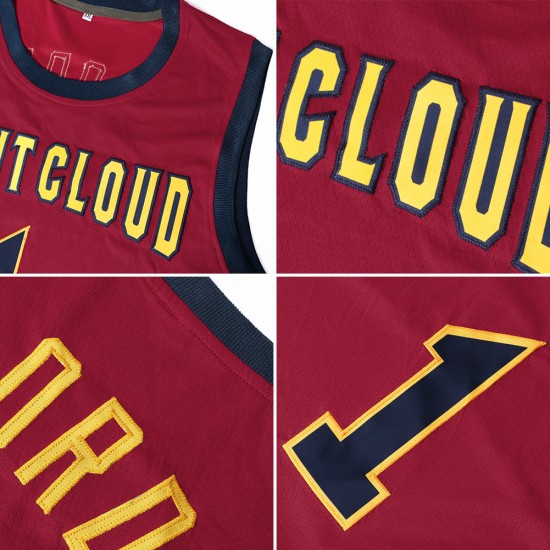 Throwback Authentic Jersey Custom Basketball White-Orange Maroon
