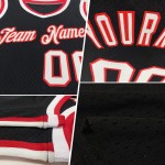 Jersey Custom Red Basketball Black Authentic Throwback