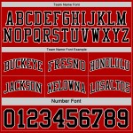 Basketball Red Custom Sublimation Suit Side Black-White Reversible Double Jersey