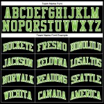 Jersey Green-White Pinstripe Custom Authentic Basketball White Black Neon