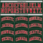 Throwback Hunter Basketball Custom Green Red-Cream Jersey Authentic