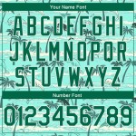 3D Palm Trees Hawaii Pattern Tropical Teal Jersey Custom Basketball Kelly Authentic Green-White 3D Palm Trees Hawaii Pattern Tropical Teal Jersey Custom Basketball Kelly Authentic Green-White