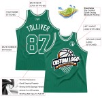 Basketball Green Kelly Custom Jersey White Throwback Authentic Basketball Green Kelly Custom Jersey White Throwback Authentic