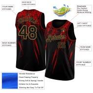 Gold Design Authentic Jersey Pattern Custom Basketball Black Old 3D