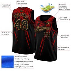 Gold Design Authentic Jersey Pattern Custom Basketball Black Old 3D