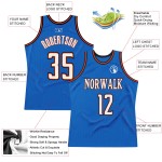 Basketball White-Orange Blue Custom Throwback Jersey Authentic Basketball White-Orange Blue Custom Throwback Jersey Authentic