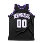 Custom White-Purple Basketball Authentic Jersey Black Throwback Custom White-Purple Basketball Authentic Jersey Black Throwback