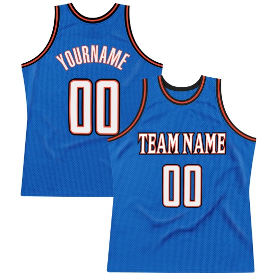 Basketball White-Orange Blue Custom Throwback Jersey Authentic Basketball White-Orange Blue Custom Throwback Jersey Authentic