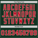 Throwback Hunter Basketball Custom Green Red-Cream Jersey Authentic