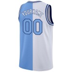 Fashion Split Blue-Royal Jersey Light Authentic White Basketball Custom