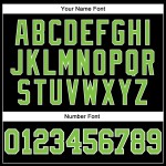 Jersey Green-White Pinstripe Custom Authentic Basketball White Black Neon