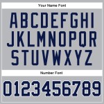 Pinstripe Navy-White Gray Authentic Custom Basketball Navy Jersey