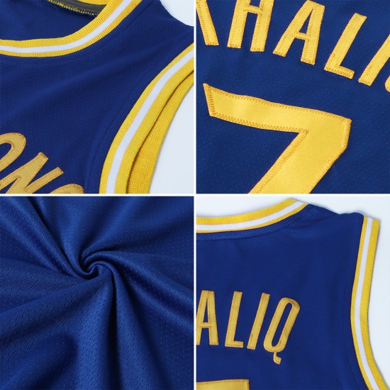 Royal Authentic Throwback White-Red Jersey Custom Basketball