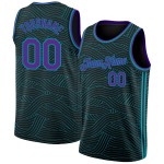 Black Purple-Teal City Basketball Authentic Custom Edition Jersey Black Purple-Teal City Basketball Authentic Custom Edition Jersey
