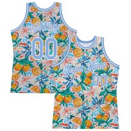 Basketball Jersey Pattern Design Custom Oranges Blue-White White Light Authentic 3D