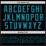 Basketball Jersey Throwback Black Black-Teal Custom Authentic