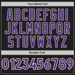 Custom Basketball Jersey Purple-Red Throwback Black Authentic