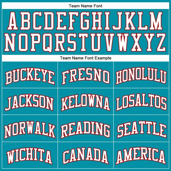 Throwback Jersey Basketball Authentic Teal White-Red Custom