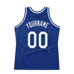 Royal Authentic Throwback White-Red Jersey Custom Basketball