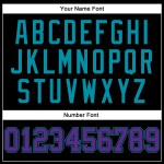 Basketball Jersey Custom Pinstripe Black Teal Purple-Teal Authentic