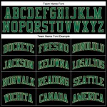 Green-Old Gold Authentic Pinstripe Custom Basketball Gold Old Kelly Jersey Black