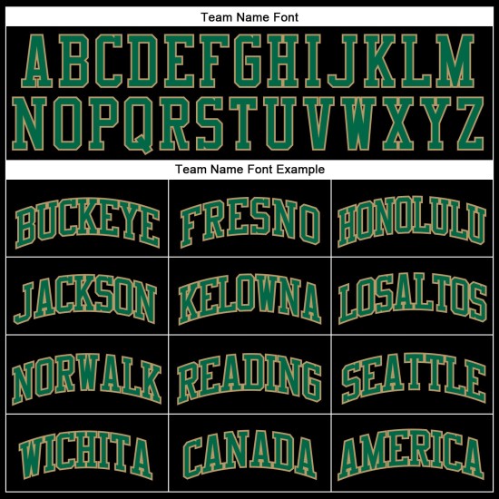 Green-Old Gold Authentic Pinstripe Custom Basketball Gold Old Kelly Jersey Black