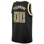 Custom Jersey Black Rib-Knit Camo-Cream Round Neck Basketball Custom Jersey Black Rib-Knit Camo-Cream Round Neck Basketball